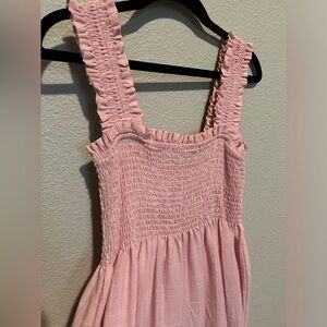 Lush Nordstrom Brand Pink Smocked Top Dress